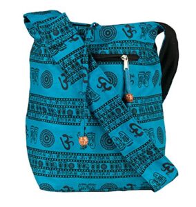 blue patchwork handmade crossbody large hobo shoulder bag hippie boho fashion everyday unique