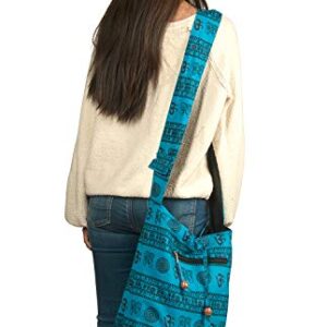 Blue Patchwork Handmade Crossbody Large Hobo Shoulder Bag Hippie Boho Fashion Everyday Unique