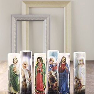 Virgin of Guadalupe Flameless LED Prayer Candle, Unique Religious Decoration, Gift Idea for Mothers Day, Birthday, or Any Holiday 8.2 Inches