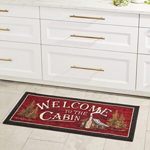 Cozy Cabin CC5268 Welcome to the Cabin Non Skid Rug 20"x44" Red