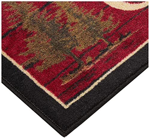 Cozy Cabin CC5268 Welcome to the Cabin Non Skid Rug 20"x44" Red