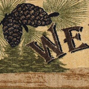 Cozy Cabin Forest Welcome Kitchen Rug, 20 in x 44