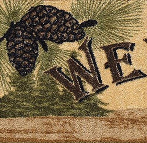 Cozy Cabin Forest Welcome Kitchen Rug, 20 in x 44