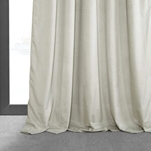 HPD Half Price Drapes Velvet Blackout Curtains For Living Room 25 X 108 Signature Pleated, VPCH-110602-108-FP, Porcelain White