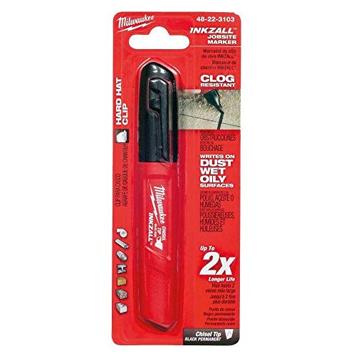 MILWAUKEE ELEC TOOL 48-22-3103 Medium, Chisel Black Marker,