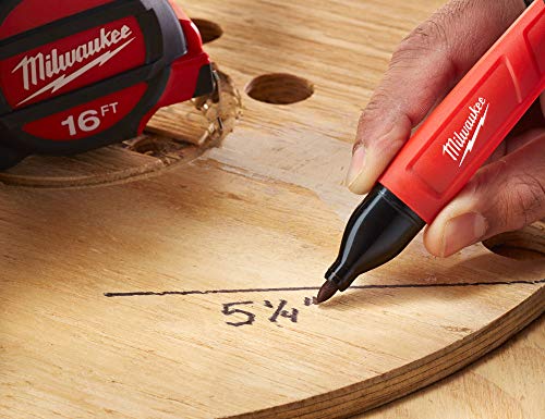 MILWAUKEE ELEC TOOL 48-22-3103 Medium, Chisel Black Marker,