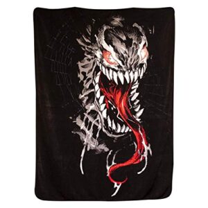 marvel venom 60 x 40 inches fleece throw blanket – novelty home and collectible accessories – unique token for birthdays, holidays, house warming parties