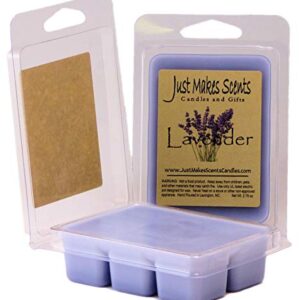 Just Makes Scents 2 Pack - Lavender Scented Wax Melts | Blended Soy Wax Cubes | Long Lasting Wax Bars Made Relaxing Lavender Fragrance