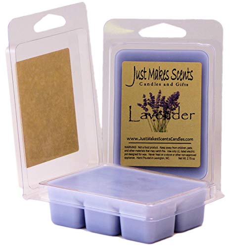 Just Makes Scents 2 Pack - Lavender Scented Wax Melts | Blended Soy Wax Cubes | Long Lasting Wax Bars Made Relaxing Lavender Fragrance