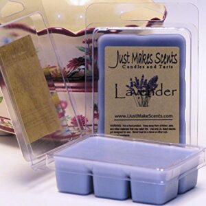 Just Makes Scents 2 Pack - Lavender Scented Wax Melts | Blended Soy Wax Cubes | Long Lasting Wax Bars Made Relaxing Lavender Fragrance