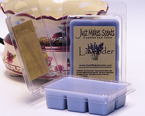 Just Makes Scents 2 Pack - Lavender Scented Wax Melts | Blended Soy Wax Cubes | Long Lasting Wax Bars Made Relaxing Lavender Fragrance