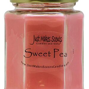 Sweet Pea Scented Blended Soy Candle by Just Makes Scents