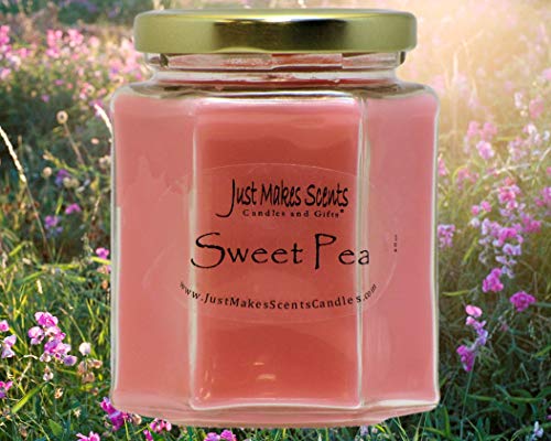 Sweet Pea Scented Blended Soy Candle by Just Makes Scents