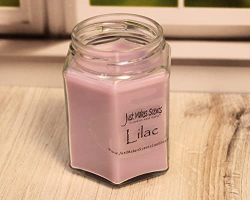 Lilac Scented Blended Soy Candle by Just Makes Scents