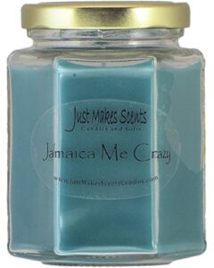 jamaica me crazy scented candle | coconut, pineapple & banana fragrance candles | hand poured in the usa by just makes scents candles & gifts