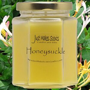 Honeysuckle Scented Blended Soy Candle | Hand Poured Spring Candles | Made in The USA by by Just Makes Scents Candles & Gifts