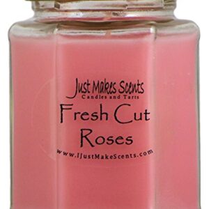 Fresh Cut Roses Scented Blended Soy Candle by Just Makes Scents