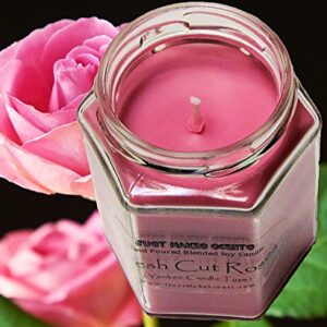 Fresh Cut Roses Scented Blended Soy Candle by Just Makes Scents