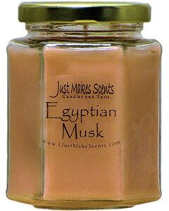 egyptian musk scented blended soy candles by just makes scents (8 oz) …