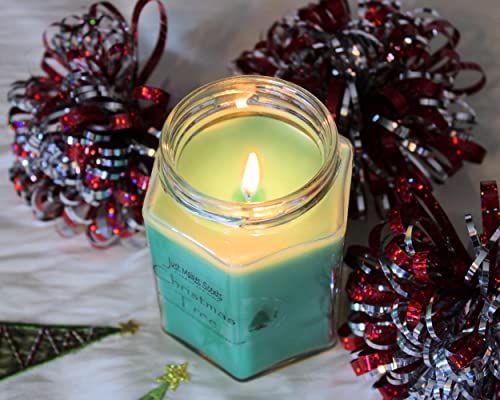 Christmas Tree Scented Blended Soy Candle | Real Christmas Tree Fragrance | Hand Poured in The USA by Just Makes Scents