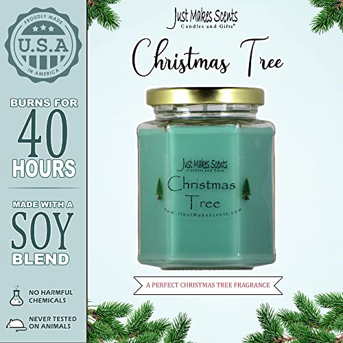 Christmas Tree Scented Blended Soy Candle | Real Christmas Tree Fragrance | Hand Poured in The USA by Just Makes Scents