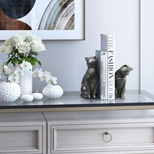 Danya B. Decorative Cat Bookend Set for Cat Lovers in Black, Great Gift for The Feline Fan Child or Adult, Home or Office Bookcases, Display Shelves or for Pet Store Owner or Groomer