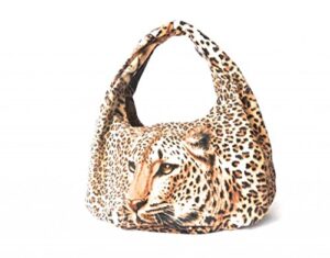 lee sands women’s leopard hobo bag 17″w x 17.5″h x 5″d tan/brown