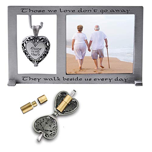 Those We Love Memorial Photo Frame with Vial for Ashes or a Keepsake, Funeral or Sympathy Gift for Loss of Loved One, For 2.5-inch by 2.25-inch photo, by Abbey & CA Gift