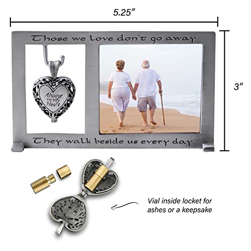 Those We Love Memorial Photo Frame with Vial for Ashes or a Keepsake, Funeral or Sympathy Gift for Loss of Loved One, For 2.5-inch by 2.25-inch photo, by Abbey & CA Gift