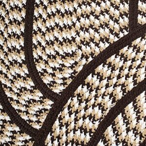 SAFAVIEH Braided Collection 4' x 6' Oval Ivory / Black BRD401C Handmade Country Cottage Reversible Area Rug