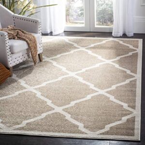 safavieh amherst collection 4′ x 6′ wheat / beige amt421s moroccan trellis non-shedding living room bedroom accent rug