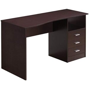 techni mobili classic computer desk with multiple drawers, 29.5″ x 23.6″ x 51.2″, wenge