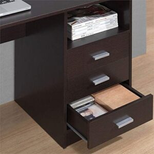 Techni Mobili Classic Computer Desk with Multiple Drawers, 29.5" x 23.6" x 51.2", Wenge