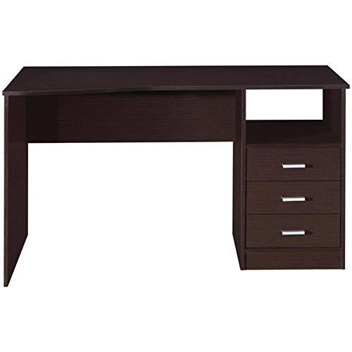 Techni Mobili Classic Computer Desk with Multiple Drawers, 29.5" x 23.6" x 51.2", Wenge