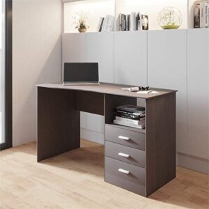 Techni Mobili Classic Computer Desk with Multiple Drawers, 29.5" x 23.6" x 51.2", Wenge