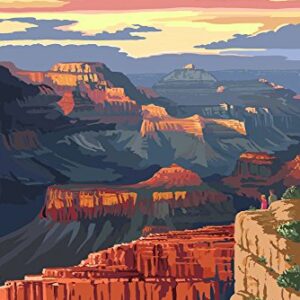 Grand Canyon National Park, Arizona, Mather Point (9x12 Wall Art Print, Home Decor)