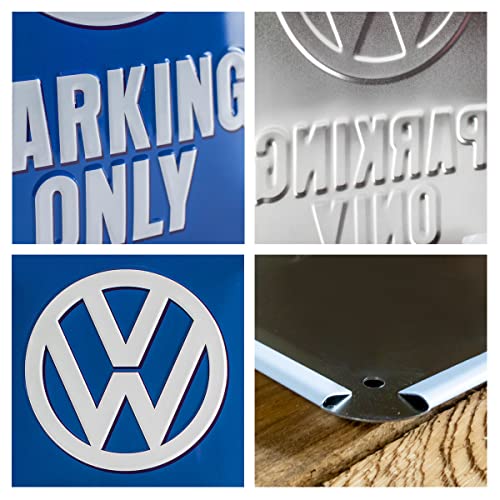 Nostalgic-Art Retro Tin Sign, Volkswagen – VW Parking Only – Car Gift idea, Metal Plaque, Vintage Design for Wall Decoration, 5.9" x 7.9"