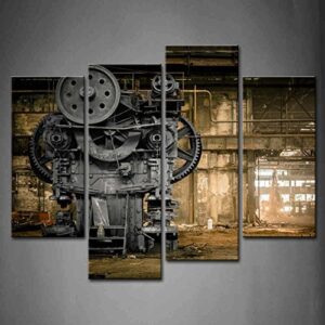 steampunk wall art machine old factory painting pictures print on canvas architecture the picture for home modern decoration piece