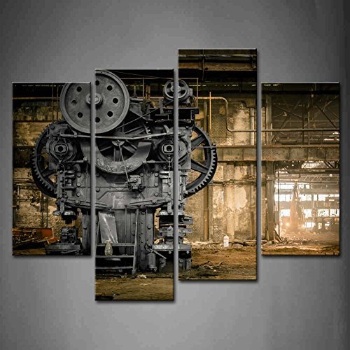 Steampunk Wall Art Machine Old Factory Painting Pictures Print On Canvas Architecture The Picture for Home Modern Decoration Piece