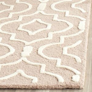 SAFAVIEH Cambridge Collection 2' x 3' Beige/Ivory CAM141J Handmade Moroccan Premium Wool Accent Rug