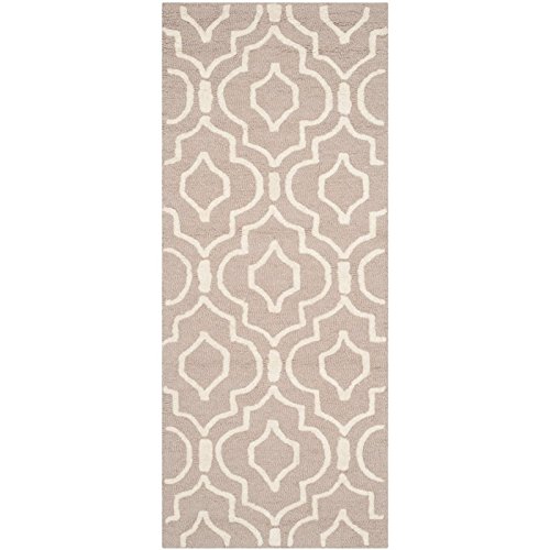 SAFAVIEH Cambridge Collection 2' x 3' Beige/Ivory CAM141J Handmade Moroccan Premium Wool Accent Rug