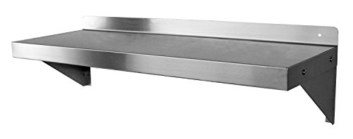 GSW Stainless Steel Commercial Wall Mount Shelf, 14 by 48-Inch, NSF