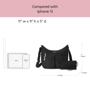 Baggallini Everywhere Bagg - Hobo Crossbody Bag for Women with RFID Wristlet – Water-resistant Travel Bag