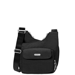 Baggallini Criss Cross Travel Crossbody Bag, Black, One Size