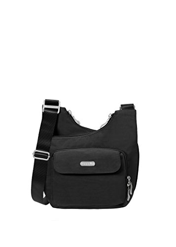 Baggallini Criss Cross Travel Crossbody Bag, Black, One Size