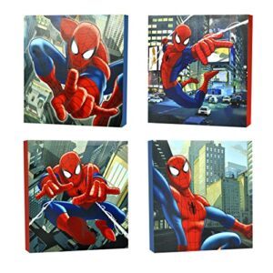 marvel spider-man canvas wall art (4-piece)