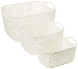curver knit basket, 3l/8l/19l, oasis white