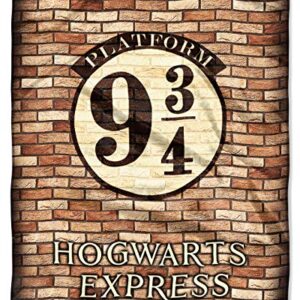 The Northwest Company Harry Potter Platform 9 3/4 Hogwarts Express Silk Touch Throw Blanket 50" x60" (127cm x 152cm)