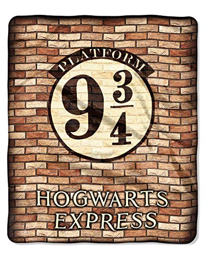 The Northwest Company Harry Potter Platform 9 3/4 Hogwarts Express Silk Touch Throw Blanket 50" x60" (127cm x 152cm)