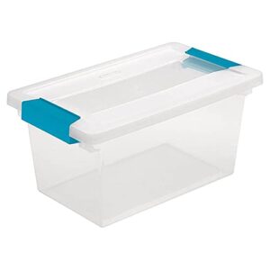 Sterilite Medium Clear Multipurpose Plastic Storage Tote, 8 Pack, and Large Clear Multipurpose Plastic Storage Tote, 8 Pack for Home Organization